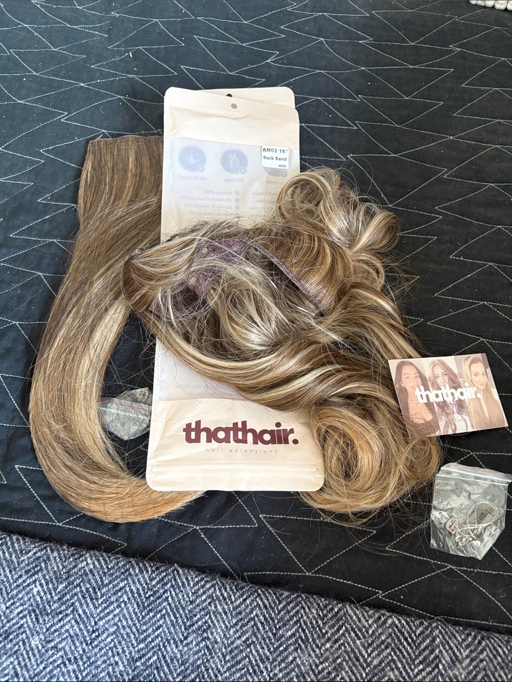 Blonde & Dark Blonde Clip-In Hair Extensions Brand New With original tags
